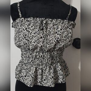 Papermoon Black and White Floral Camisole